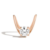 Shahla Karimi Jewelry Zaha Brilliant Deep Curve Ring 14K Rose Gold