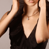 Shahla Karimi Akoya Baroque South Sea Charm 14K Yellow Gold on 14K Yellow Gold Chain on Model GIF