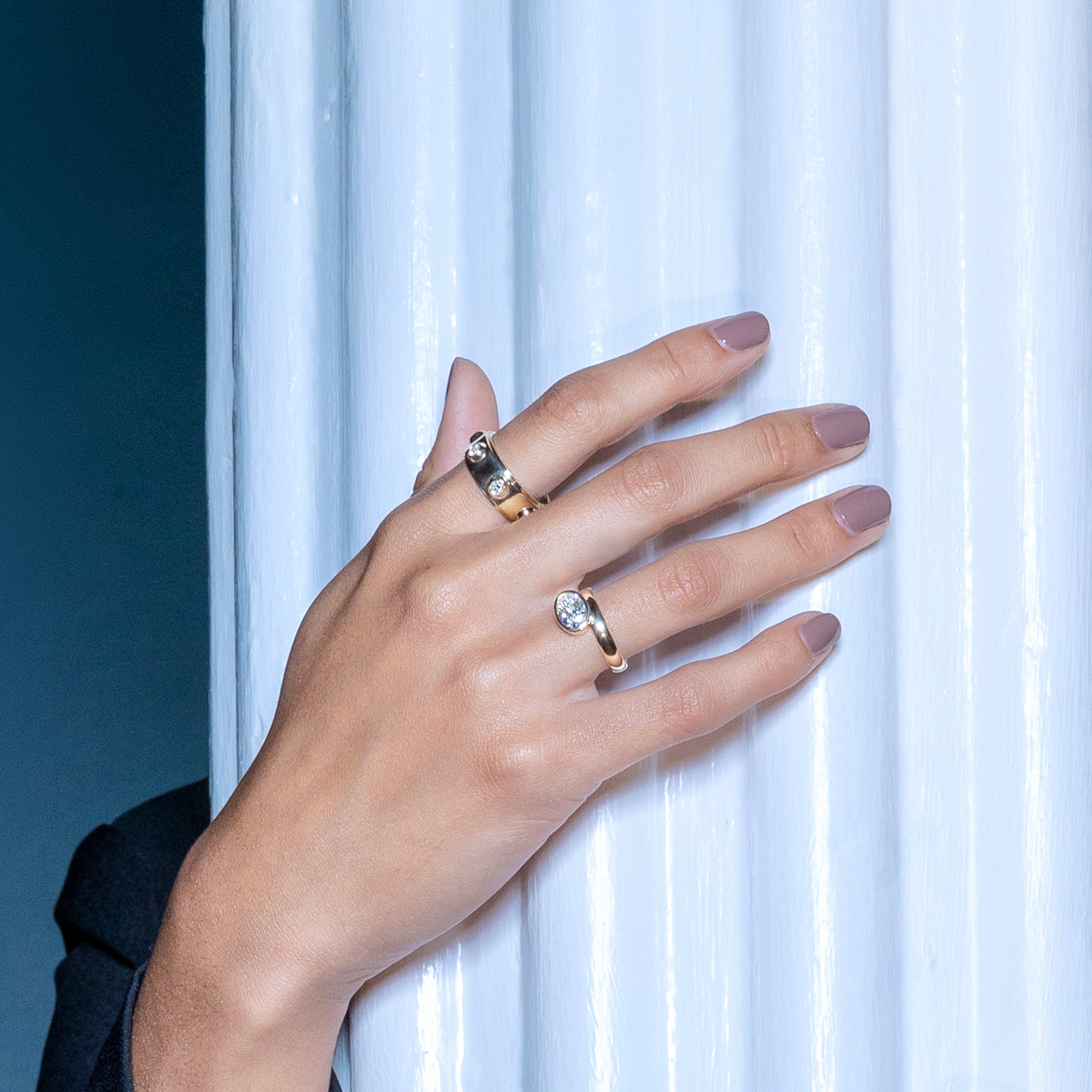 Shahla Karimi Aether X Shahla Rivet Band No.2 14K Yellow Gold