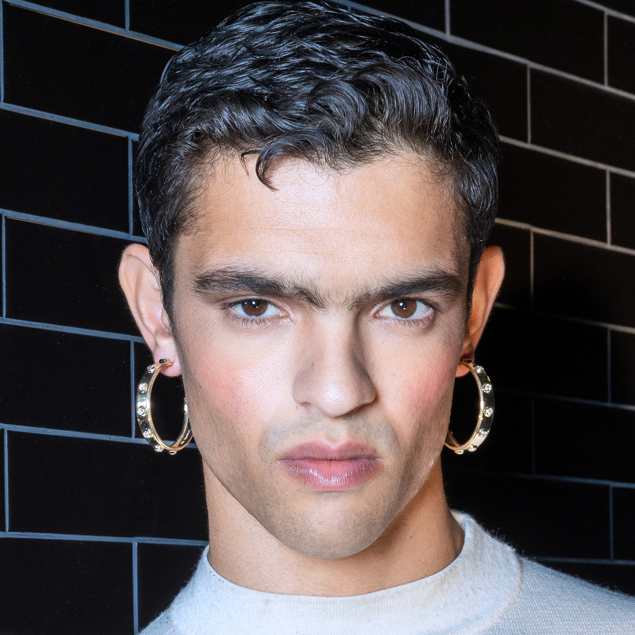 Shahla Karimi Aether X Shahla Rivet Half Arcs 14K Yellow Gold