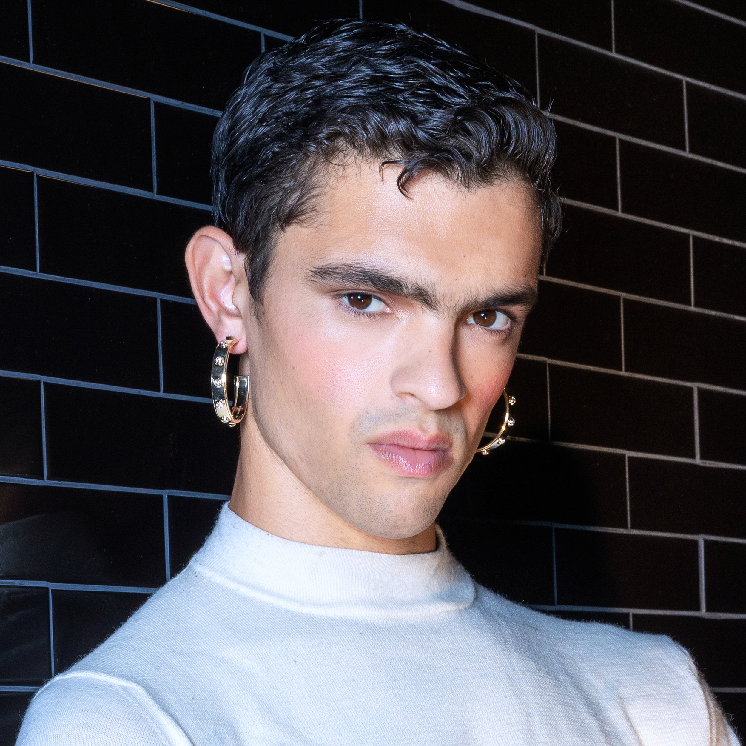 Shahla Karimi Aether X Shahla Rivet Half Arcs 14K Yellow Gold