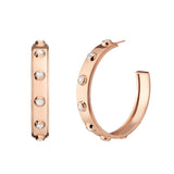 Shahla Karimi Aether X Shahla Rivet Hoop Earrings 14K Rose Gold