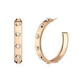 Shahla Karimi Aether X Shahla Rivet Hoop Earrings 14K Yellow Gold