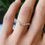 Shahla Karimi Jewelry Perfect curved Demi Band 14/18K Yellow Gold on Body