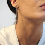 Shahla Karimi 14K Yellow Gold Chain Dangle Ear Jacket on Model GIF