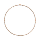 Shahla Karimi Bezel Set Tennis Necklace 14K Rose Gold