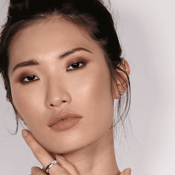 Shahla Karimi Jewelry Diamond Foundry Deco Emerald Belt Studs - 14K Yellow gold on Model GIF