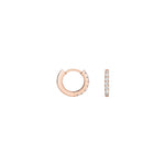 Shahla Karimi Diamond Hoop Earrings 10mm 14K Rose Gold