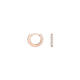 Shahla Karimi Diamond Hoop Earrings 10mm 14K Rose Gold
