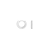 Shahla Karimi Diamond Hoop Earrings 10mm 14K White Gold