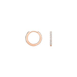 Shahla Karimi Diamond Hoop Earrings 12mm 14K Rose Gold