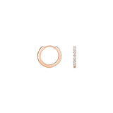 Shahla Karimi Diamond Hoop Earrings 12mm 14K Rose Gold