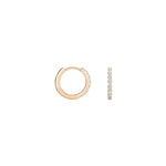 Shahla Karimi Diamond Hoop Earrings 12mm 14K Yellow Gold