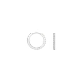 Shahla Karimi Diamond Hoop Earrings 14mm 14K White Gold