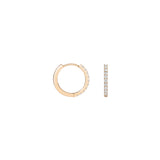 Shahla Karimi Diamond Hoop Earrings 14mm 14K Yellow Gold