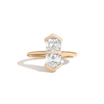 Shahla Karimi Double Epaulette Ring 14K Yellow Gold
