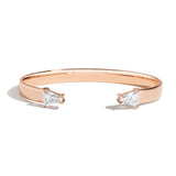 Shahla Karimi Double Keystone Cuff 14K Rose Gold