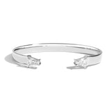 Shahla Karimi Double Keystone Cuff 14K White Gold
