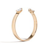 Shahla Karimi Double Keystone Cuff 14K Yellow Gold