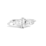 Shahla Karimi Double Keystone Ring 14K White Gold