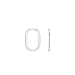Shahla Karimi Elongated Oval Hoops 14K White Gold