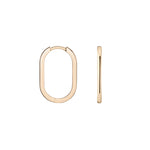Shahla Karimi Elongated Oval Hoops 14K Yellow Gold