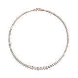 Shahla Karimi 18 Carat Rose Gold Graduated Tennis Necklace