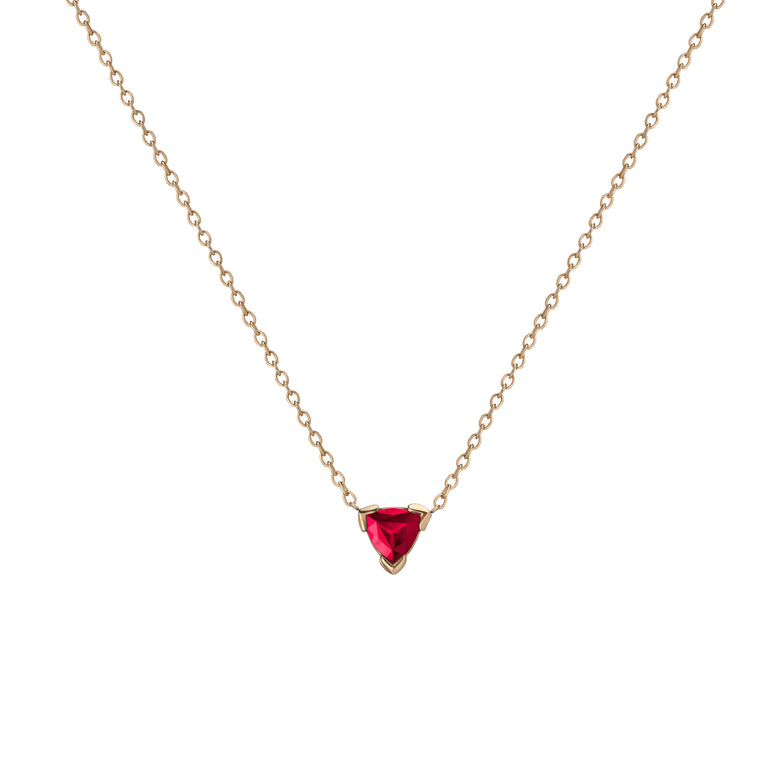 Shahla Karimi 14K Yellow Gold Birthstone Necklace in Ruby