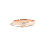 Shahla Karimi Joon Signature 3MM 14K Rose Gold Band with Round Diamond Wrap 14K Yellow Gold
