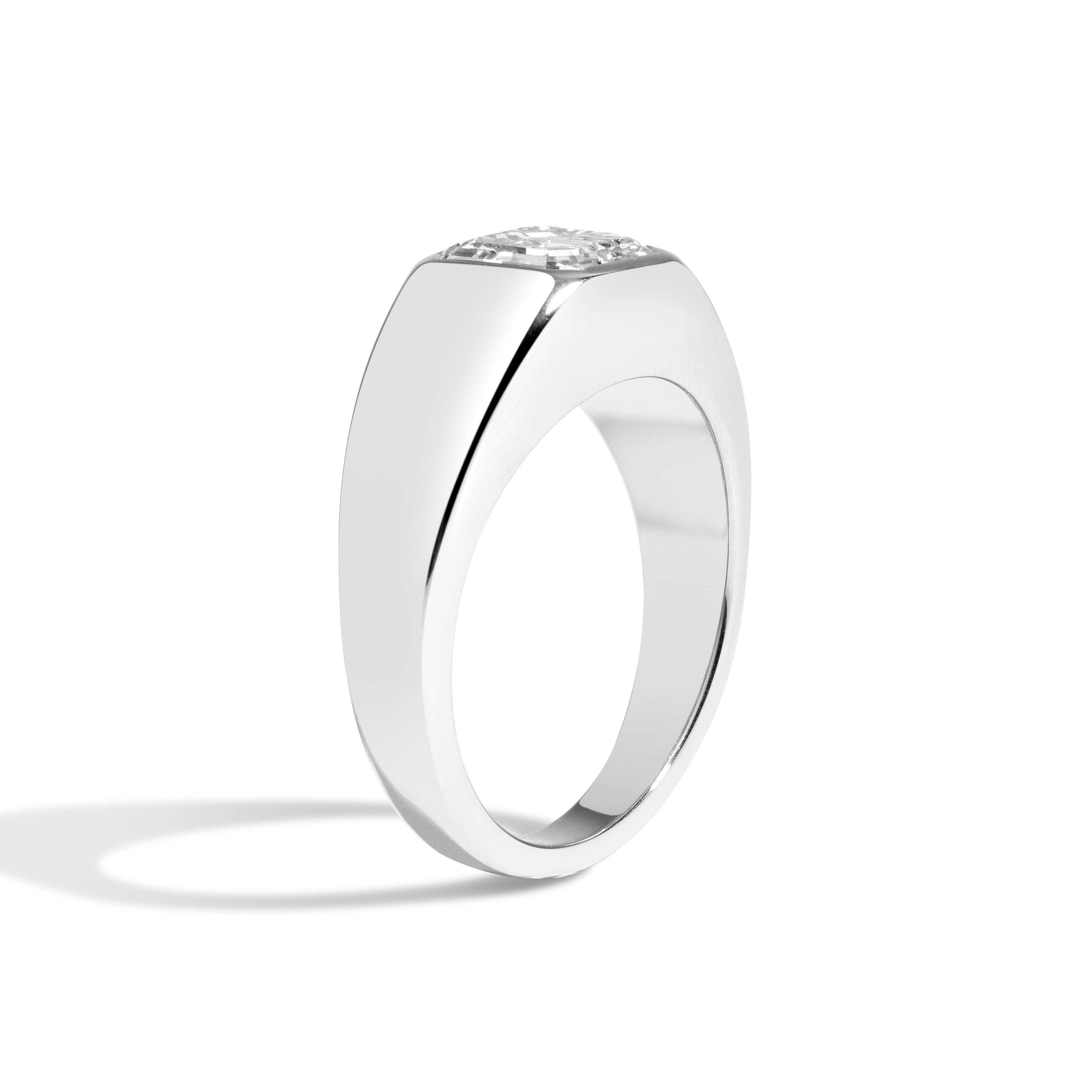 Shahla Karimi JOON Asscher Signet Ring 14K White Gold
