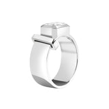 Shahla Karimi JOON Bezel Set Emerald Band Platinum