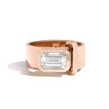 Shahla Karimi JOON Bezel Set Emerald Band 14K Rose Gold