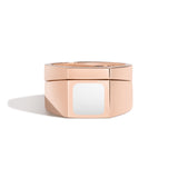 Shahla Karimi JOON Platinum Inlay Signet Ring Set 14K Rose Gold