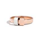 Shahla Karimi Joon Signature 4mm 14K Rose Gold Band With 2 14K Rose Gold and Platinum Wraps