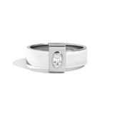 Shahla Karimi Signature Platinum 6mm Band With Oval Wrap