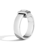 Shahla Karimi Signature Platinum 6mm Band With Oval Wrap