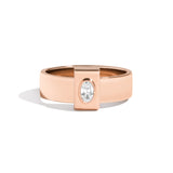 Shahla Karimi Signature 14K Rose Gold 6mm Band With Oval Wrap