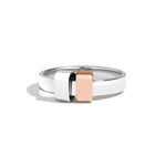 Shahla Karimi Joon Signature 4mm Platinum Band With 2 14K Rose Gold and Platinum Wraps