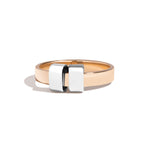 Shahla Karimi Joon Signature 4mm 14K Yellow Gold Band With 2 Platinum Wraps