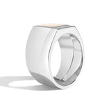 Shahla Karimi JOON 14K Yellow Gold Inlay Signet Ring Set Platinum