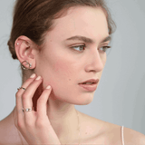 Shahla Karimi Jewelry Landmark Collection Chrysler Ring No. 1 14/18K Yellow Gold on Model GIF