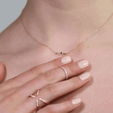 Shahla Karimi Jewelry 1.8mm Scoop-Set Gold Eternity Band with White Diamonds 14/18K Yellow Gold on Model GIF