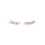 Shahla Karimi Mid-Century Mies Diamond Crawlers 14K Rose Gold 