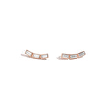 Shahla Karimi Mid-Century Mies Diamond Crawlers 14K Rose Gold 