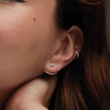 Shahla Karimi Zaha Pave Arc Yellow Gold Ear Jackets