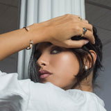 Shahla Karimi Double Keystone Cuff 14K Yellow Gold