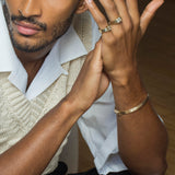 Shahla Karimi 14K Yellow Gold Alternating Emerald Diamond Wrap Bracelet With Platinum Wrap