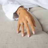 Shahla Karimi Long Baguette V Ring 14K Yellow Gold