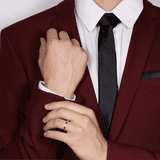 Shahla Karimi Jewelry Every Love 3mm Better Half Band 14K White Gold on Model GIF