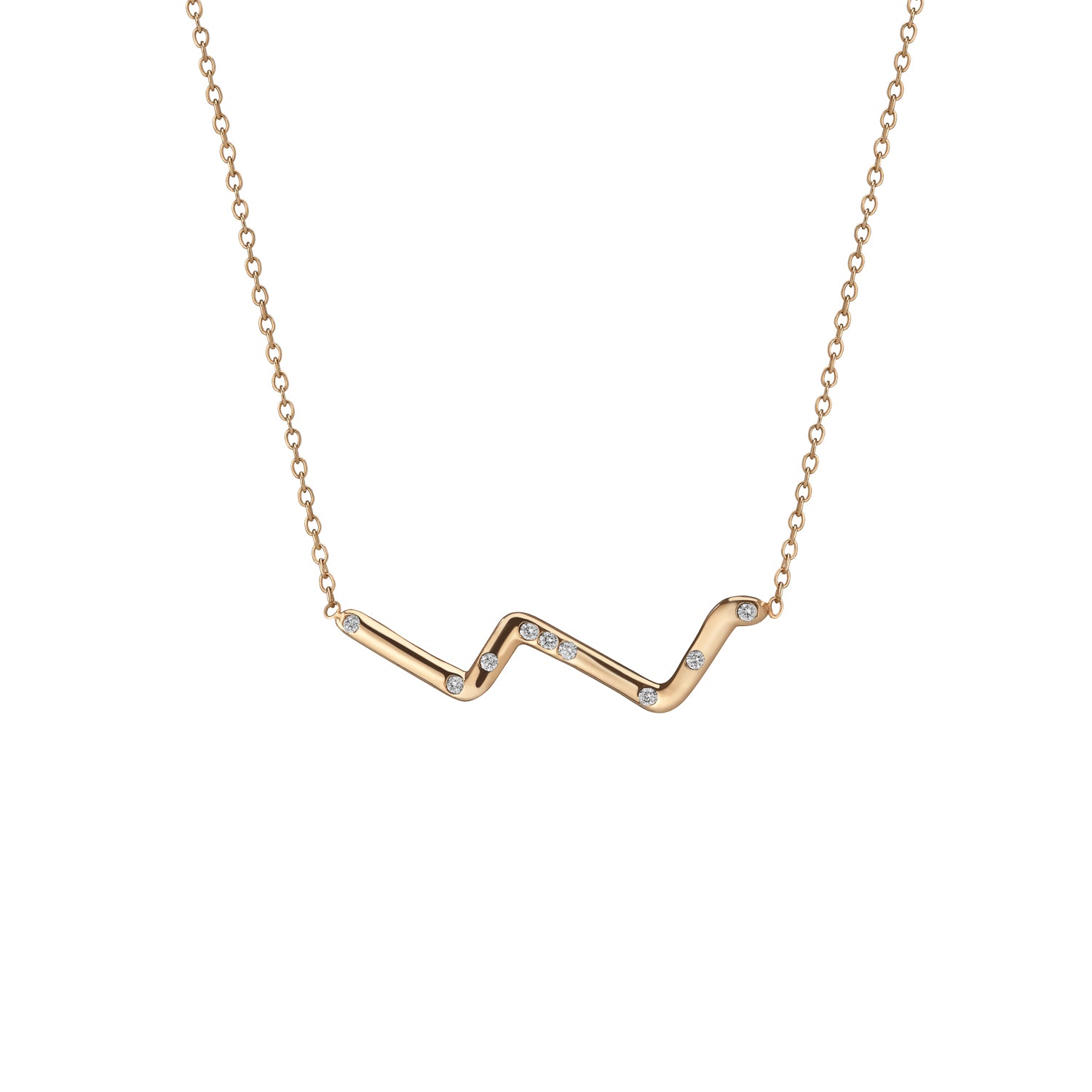 Shahla Karimi Jewelry Subway Series Necklace UWS to LES Diamond in 14K Yellow Gold